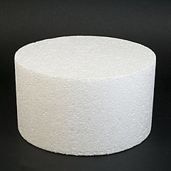 Фальшярус для торта круглый, d=17,9 см, h=9,5 см, цвет белый