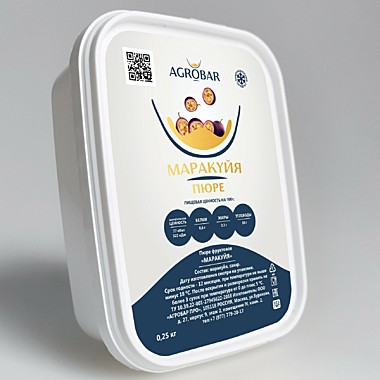 Пюре AGROBAR Маракуйя 250гр (без косточки)