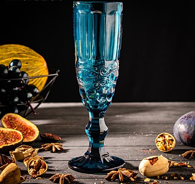 Бокал (1шт) для шампанского Magistro «Ла-Манш», 160 мл, цвет синий