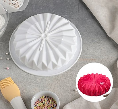 Форма для муссовых десертов и выпечки Доляна «Оригами», 18,5×18,5 см, цвет белый