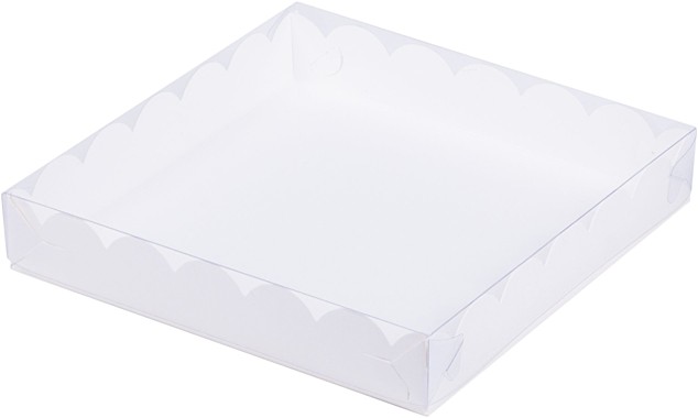 Коробка для печенья и пряников 20*20*3,5 см (белая)