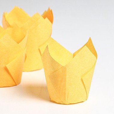 Форма бумажная «Тюльпан», жёлтый, 5 х 8 см 10шт