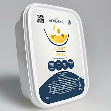 Пюре AGROBAR Манго 250гр